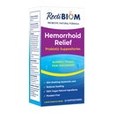 RectiBiom Probiotic Hemoroid Relief Suppositories s pokožkou uklidňující přírodní ingredience, Rychlá úleva. Kyselina hyaluronová a výtažek z kurkumy, vegan, gluten- Free Formulation