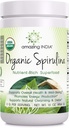 Amazing India Organic Spirulina Powder (Non- GMO) 16 oz (454 gm) - Podporuje buněčnou regeneraci, imunitní zdraví, detoxikaci a celkové zdraví *