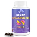 Lipozomální alfa kyselina lipoová 1500mg- s acetyl- L- karnitinem 900mg & Ubiquinol 100mg & vitamin E 15mg acidum Doplněk pro antioxidanty Glukóza Metabolismus Nerve Energy Cardiovaskulární, 60 Softgels