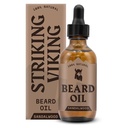 Striking Viking Sandalwood Beard Oil pro muže - 2 Fl Oz, Sandalwood Scent - Přírodní hydratační a změkčovadla péče s Argan, Jojoba, mandle a čaj Tree - Non- Greasy, Fast- Absorbing Formule