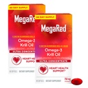 MegaRed Ultra koncentrát 750mg Omega33 Krill olej mastné kyseliny doplněk s EPA / DHA, Antioxidant Astaxanthin, No Fish Oil Aftachute podporuje srdeční zdraví, 80 Počítání Softgels (2 Pack)