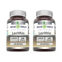 Amazing approvas Lecithin 1200 mg Softgels dodatek 124; High potency currency 124; non-GMO current 124; Gluten Free (2 balení, 240 Počet)