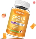 Sugar Free CoQ10 Gummies, Plus Omega33, Vitamin B3 a zinek, hořčík, 5X vysoce absorpční koenzym Q10 doplňky, q10 zvýšení buněčné energie, potentní antioxidant & Brain, Peach Flavor, 60 Cts