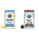 Zahrada života Organic Vegan Protein Powder 22g & Digestive Enzymes for Easy Digestion - Non-GMO & Raw Organic Meal Replacement Shakes - Chocolate Plant Based Vegan Protein Powder