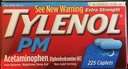 Tylenol PM Extra Pevnostní kapsle (225 ct.) (2 balení)