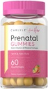 Carlyle Prenatal Gummies pro ženy curren124; s DHA & kyselina listová curren124; 60 Count curren124; Ovoce Flavor curren124; Non-GMO, gluten zdarma dodatek curren124; pro ni