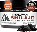 Čistá Himalayan Shilajit Resin 1500mg Supplium 124; 40% Fulvic Acid (Maximální potence) 124; Natural Shilajit pro muže a ženy s 85 + Stopy Minerály dodatek pro energii a výkon 124; Non GMO Supplium 124; 50 Grams