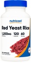Nutricost Red Yeast Rice 1200mg, 120 Kapsle - 60 Serv, Veggie Caps, Non- GMO, gluten zdarma
