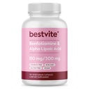 Benfotiamin 150mg / alfa kyselina lipoová 300mg (120 Vegetariánských kapslí) - No Stearates - Vegan - Gluten Free - Non GMO