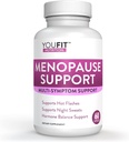 Menopauza Relief Kapsle pro ženy - Přírodní menopauza Doplňky pro ženy - Kompletní Denní a noční Menopauza Podpora - Snížení návaly horka, Stres, Noční poty - 30 Služení