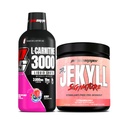 PROFUPS L- karnitin 3000 Stimulant Volný tekuté střely (Berry) Dr. Jekyll Podpis intenzivní zaměření, energie & čerpadla Pre- Workout Powder (Strawberry) Bundle
