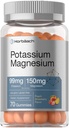Horbäach Draslík Magnesium dodatek gumy 124; Peach Jahodové ochucené 124; 70 Počet gumy 124; Vegan, Non- GMO, a gluten Free Formule