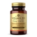 Solgar Vitamin D3 (Cholekalciferol) 55 mcg (2200 IU), 50 Zeleninové kapsle - Pomáhá udržovat zdravé kosti a zuby - Podpora imunitního systému - Non- GMO, Lepek zdarma, mlékárenské zdarma, Kosher - 50 Služeb