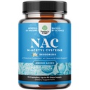Natures Craft NAC Supplement N-Acetyl Cystein - Vegan High Absorption NAC 600mg per Serving Capsules - Glutathione Precursor for Heaty Cleanse Detox & Opravy Plus Lung Health - 90 Počet
