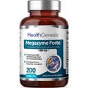Megazyme Forte 200 Tablet - Natural Plant Proteolytic Enzymes Nattozimes Serrazimes Podporuje imunitní systém výživy
