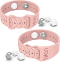 Motion Nemoce Bands Moře Nemocenské Náramkové náramky nastavitelné Acupression Nausia Wristband /, Natural Relief of Nausea Heads, Insomnie, Úzkost, Spánková pomoc, Ranní Nemoci, Motion Nemoci (1Pair Pink Sand