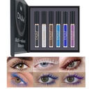 Barevné mascara barevné vodotěsné modré mascara pro řasy set, bílá černá hnědá fialová dlouhotrvající Charming Voluble Krutost zdarma Vegan Oko make-up (6 barev)