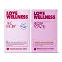 Love Wellness The Killer & Flora Power S124; Vaginální Suppository Duo s kyselinou boritou, Probiotika & Vitamin C S124; Podporuje pH Balance, Odor Control & Feminary Health S124; Fragrance-Free, Non- GMO & Paraben Free
