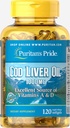 Puritans Pride Cod Jaterní olej, 1000 Mg, 120 Počet