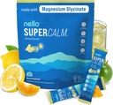Nello Supercalm Drink Mix - Ashwagandha KSM 66, Magnesium Glycinate & L-Theanine Dodatek, Vitamin D3 - Ashwagandha Root Extract - Focus and Relaxation Support (20 Travel Packets) - Lemon Lime