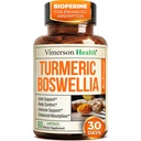 Boswellia Serrata Turmeric Supplement for Joint Support & Zánět Balance - Turmeric Boswellia Dodatek s Ginger & Black Pepper Extract for Enhanced Absorption - Non- GMO - 60 Kapsle