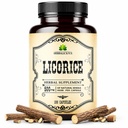 Licorice Root 100 Kapsle - Čistá organická Glycyrrhiza Glabra - Bylinný dodatek pro stravitelný komfort a celkový wellness - Non- GMO & Additive- Free