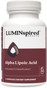 LUMINSPIRED ZDRAVÍ Alpha Kyselina lipoová 600mg CR s Biotin 500mcg pro lepší absorpci, 60 Veganových tablet, podporuje antioxidační funkce, Glukóza metabolismus a zdravý Nerve dodatek, gluten zdarma