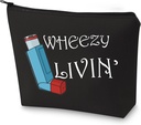 G2TUP Astma Inhalator Dárkové Astma Inhaler Medicine Bag Wheezy Livin 'Inhaler Pouch (Wheezy Livin)