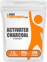BulkSupplements.com Activated Charcoal Powder - from Coconut Charcoal, for Teeth Whitening - Vegan & gluten Free, 1.2g per Serving, 250g (8.8 oz) (Balení po 1)