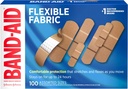 Band-Aid Flexible Fabric Adhesive Obvazy pro péči o zranění a první pomoc, Tříděné velikosti, 100 ct