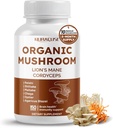 Organická houba 10- in-1 Formule - s Lví hřívou, Cordyceps Reishi, Shiitake, Maitake, Chaga, Non- GMO, gluten- Free, Soy- Free (150 Počet balení po 1)
