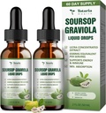 (2 balíky) Čistá soursop Graviola Liquid Drop Podpora trávicí kůže zdraví, spánek a antioxidant - Guanabana Oil Organic Leaf Přesné Soursop Bitters Liquid Kapky, přírodní Flavor, Non- GMO, Vegan, 4 Fl Oz