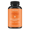 WellPath Mysl Příplatek pro paměť a zaměření s Lví hřívou 124; Ginkgo Biloba a L-Theanine pro dlouhodobé kognitivní podporu 124; Vegan, Non- GMO, 60 Ct