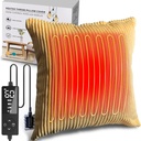 Creatrill vyhřívaný polštářový kryt 18x18 (No Pillow Insert), Menstruační vyhřívací panel pro úlevu od bolesti zad, Tepelné páry pro křeče