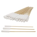 6 Inch Dlouhé bavlněné baňky střední a velké uší pro domácí zvířata čištění nebo make-up 100ks