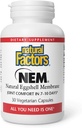 Přírodní činitele, NEM Přírodní Eggshell Membrane, Promotes Joint Comfort and Flexibility, 30 Kapsle