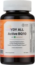 YDY All Active BQ10 - CoQ10 100mg, Vitamin B Complex (B1, B2, B3, B6, B7, B9, B12, Pantethine) - Podporuje srdeční zdraví, buněčnou energii - 60 tablet
