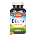 Carlson - E- Gems, 100 IU, Heart Health & Optimal Wellness, Antioxidant, 250 měkkých gelů