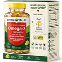 Spring Valley Omega-3 z Fish Oil 500 mg 120 Počet, SoftGels, General & Heart Health Dietní doplněk Bundle s Luall 45 Diabetes Decoded