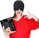 Migréna Bolest hlavy Relief Cap, 360 Plná hlava Horká a studená Terapie Klobouk s Cool Gel, Ledová hlava Wrap a Cold Pack maska, Oční čepice pro napětí a stres Relief