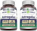 Amazing approvas Astragalus 2000 mg Per Serving Capsules Supplementary 124; Made from Pure Astragalus Membranaceus Plant Root Extract 124; Non- GMO ptube124; Gluten Free (120 Počet 124; 2 Pack)