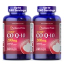 Puritan 's Pride Coenzym CoQ10 200mg, dodatek stravy pro srdeční zdraví, krevní tlak, ústní guma zdraví, a zdravé stárnutí podpora, 240 Rychlé uvolnění Softgels, 2-Pack