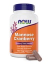 Nyní Foods Mannose Cranberry, 120 Veg Kapsle - s PAC - 450mg dMannose, 250mg Celý Cranberry - Čistota močového měchýře a Trakt Zdraví * - Vegan Friendly Dodatek, Non- GMO