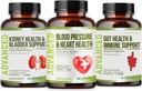 Srdeční zdraví Krevní tlak Support Supplement - Podpora krevního tlaku & Zdravý oběh Přirozeně s Hawthorn Berry & Hibiscus. Vitamíny pilulky pro zdravou hypertenzi (BP) a zdravé srdce.