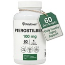 PRISTINE 's Pterostilbene 100mg Anti Aging dodatek Kapsle - 60 Day Supply - Lung Health & Mental Clarity Antioxidant - Vysoká biologická dostupnost Vegan Non GMO