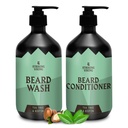 Striking Viking Beard Wash and Conditioner (Tea Tree & Biotin) - Paraben & Sulfath Free Cleansing Care for All Beard Types (10oz per Bottle)