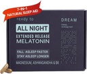 Dream Natural Sleep Aid pro dospělé - Spánkový doplněk s Time Release Melatonin, hořčík, Ashwagandha, B6 & Heřmánek - Non- Habit Forming Sleep Vitamíny - 60 Kapsle Konec platnosti povolení