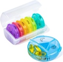 Týdenní Pill Organizátor, Chrxbei 3 krát denně Pill Pořadatelé případů 7 Den, Zpřísněné cestovní Pill Box s 21 Velké kompartmenty, BPA Free Medicine Organizátor držet vitamín, doplňky, rybí oleje
