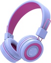 iClever BTH02 Dětská sluchátka Bluetooth, 93H Playtime, Skládací, Nastavitelná čelenka, Bluetooth 5.4, Bezdrátová sluchátka pro děti s mikrofonem pro IPAD / Tablet / School / Travel, Purple