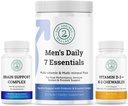 Pánské zdraví Vitality Bundle: Brain Support Complex, Pánské Daily 7 Essentials, a Vitamin D3 + K2